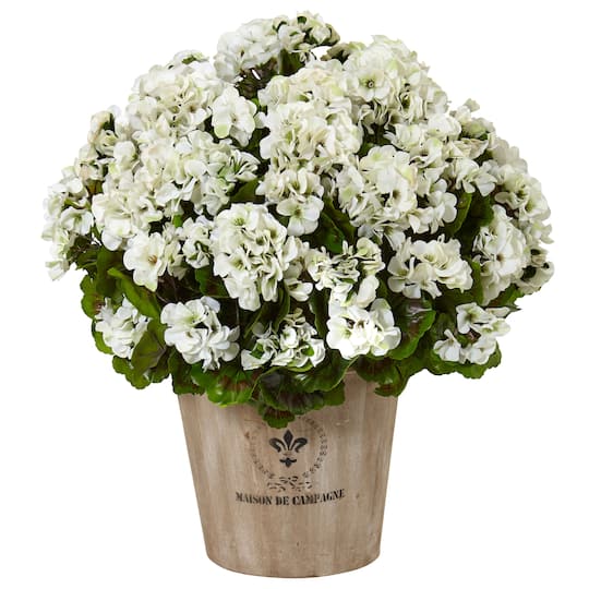 22" Geranium in Farmhouse Planter